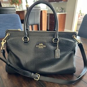 Coach Black Leather Satchel